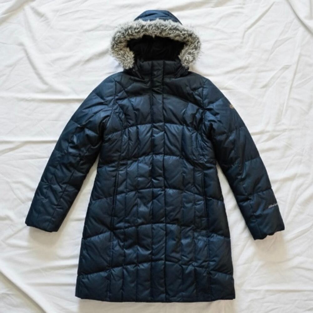 Eddie Bauer Goose Down Ski Lodge Puffer Parka Jacket Coat Womens Small